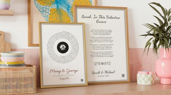 Song lyric wall art