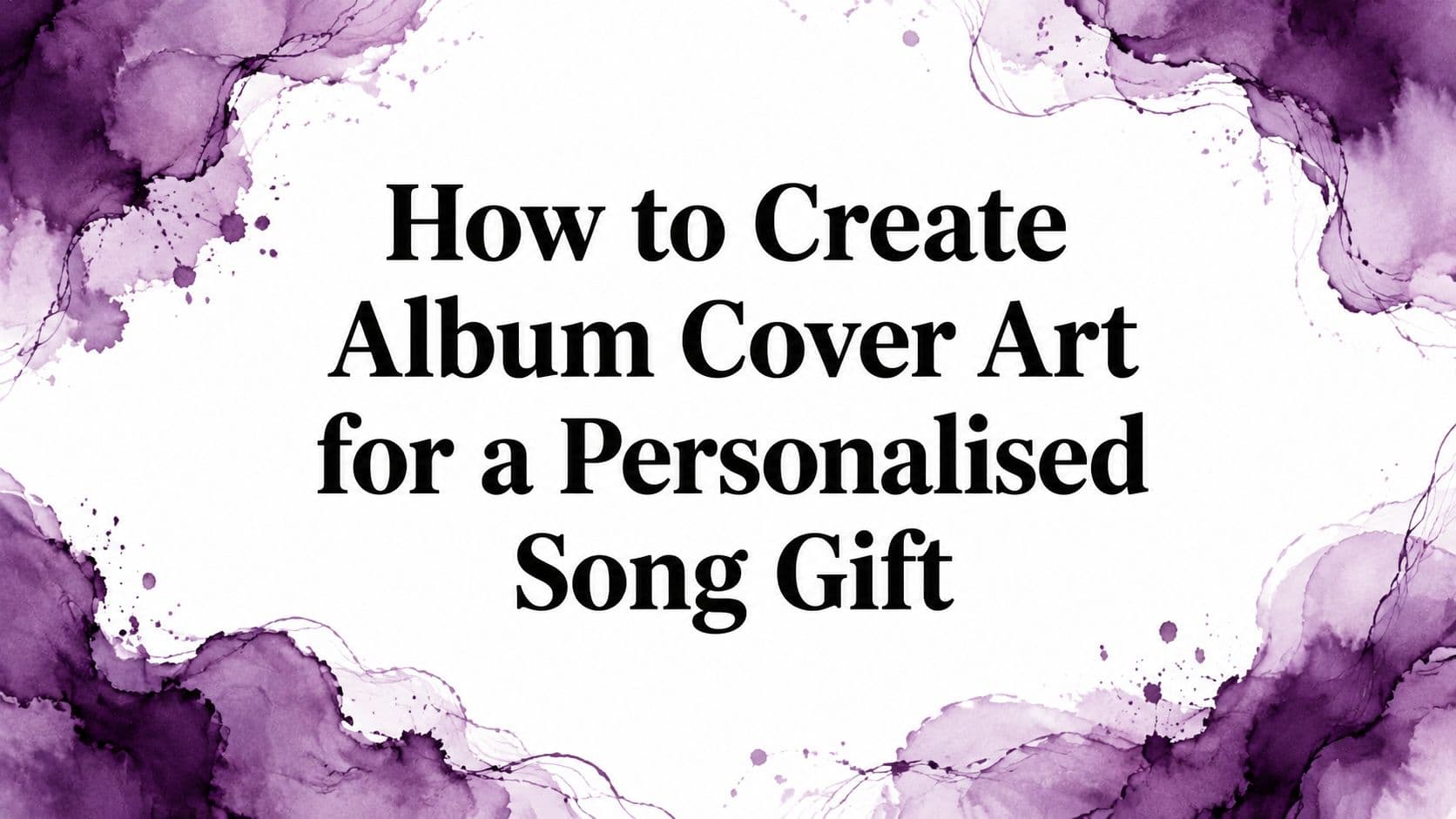 How to Create Album Cover Art for a Personalised Song Gift